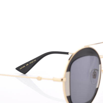 Gucci Round Frame Sylvie Web Sunglasses GG0105S Black 8 of 9