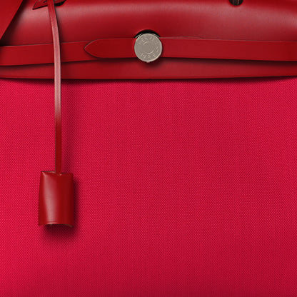 Hermes Military Toile Vache Hunter Herbag Zip PM 31 Rose Mexico Rouge Piment 9 of 12
