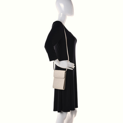 Gucci Calfskin GG Tennis Embossed Mini Crossbody Bag Mystic White 2 of 11