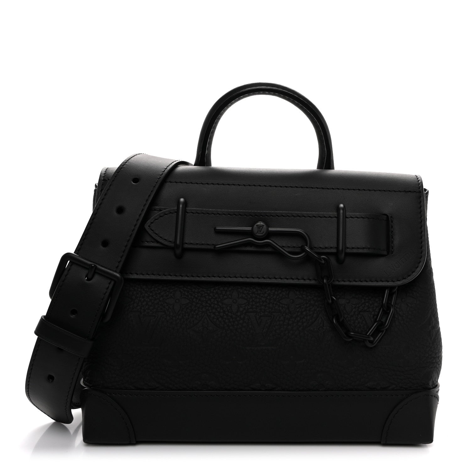 Louis Vuitton Taurillon Monogram Steamer PM NM Black 1 of 9