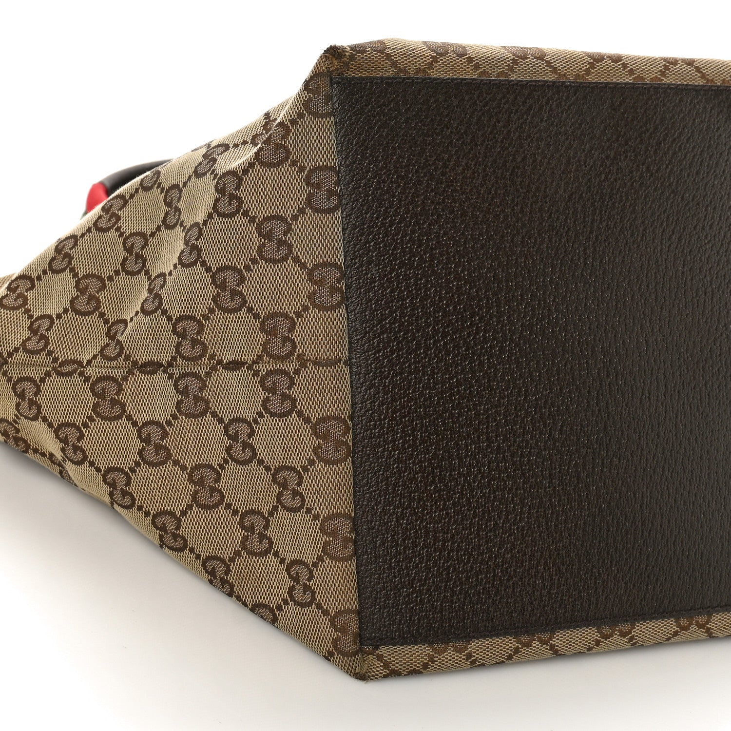 Gucci GG Monogram Small Web Handle Bucket Tote Dark Brown 9 of 10