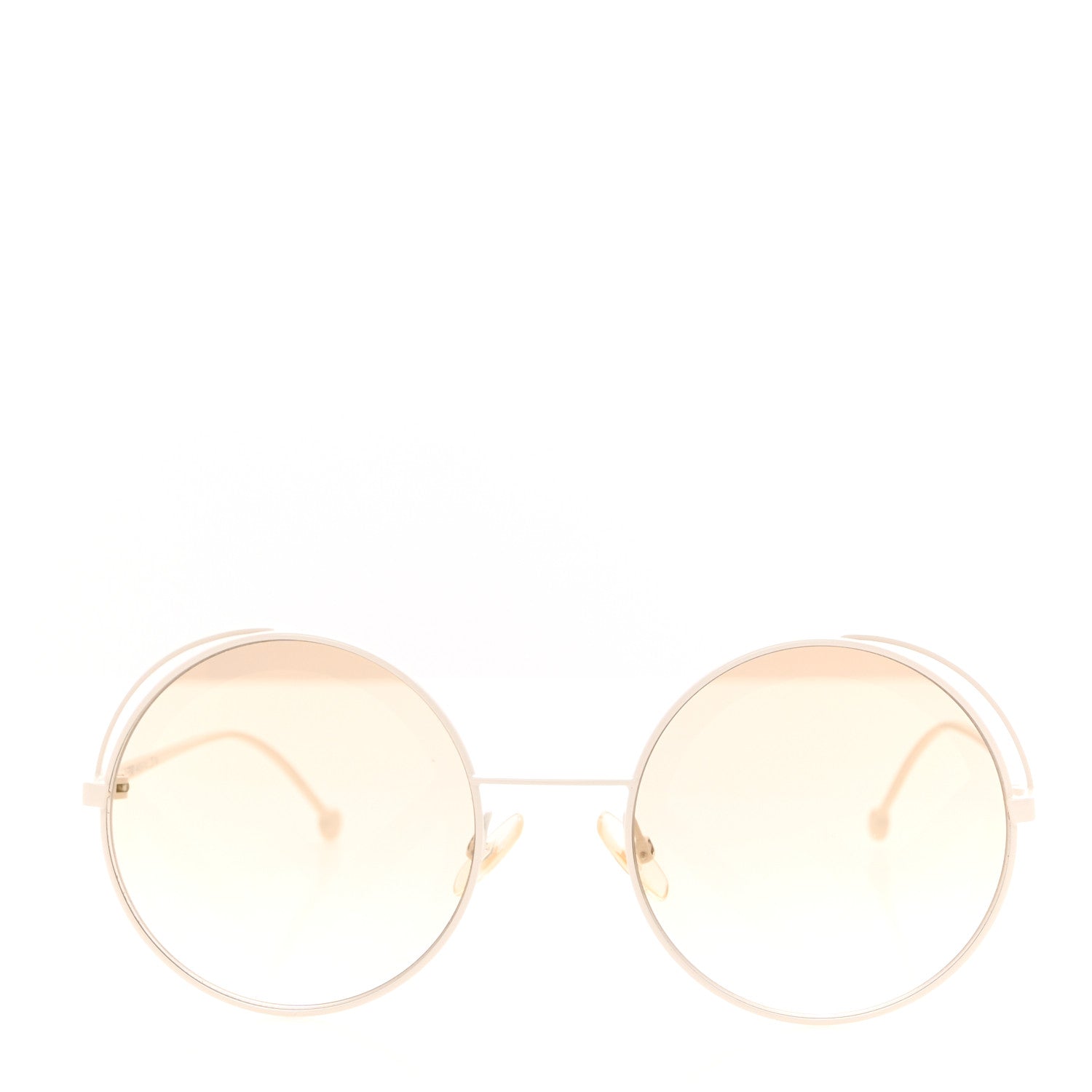 Fendi Metal F is Fendi Printed Run Away Round Frame Sunglasses FF 0343/S White 2 of 8