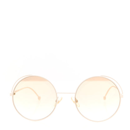 Fendi Metal F is Fendi Printed Run Away Round Frame Sunglasses FF 0343/S White 2 of 8