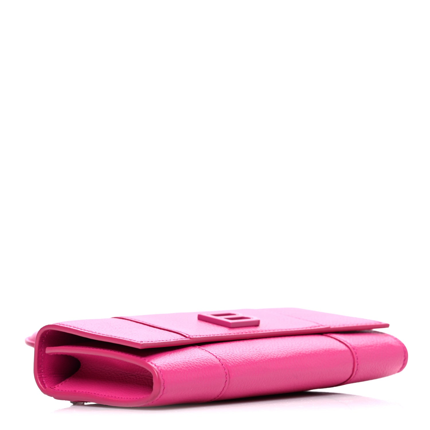 Balenciaga Grained Calfskin Tonal B Hourglass Top Handle Crossbody Phone Holder Fuchsia 4 of 10