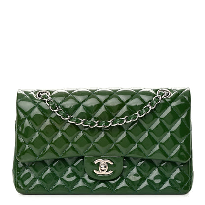 Chanel Patent Calfskin Quilted Medium Double Flap Green 1 of 19