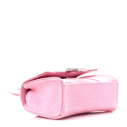 Balenciaga Washed Denim Hourglass Top Handle Bag Mini Denim Pink 5 of 11