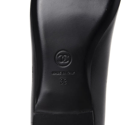 Chanel Lambskin Camellia Ballerina Flats 39 Black 10 of 11