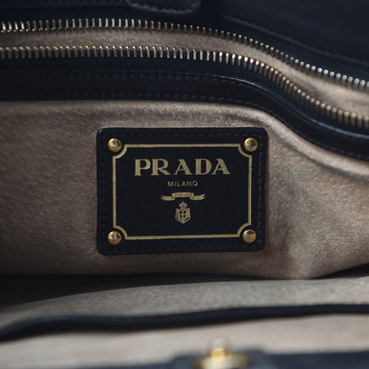 Prada Soft Calf Shopping Tote Black 5 of 7