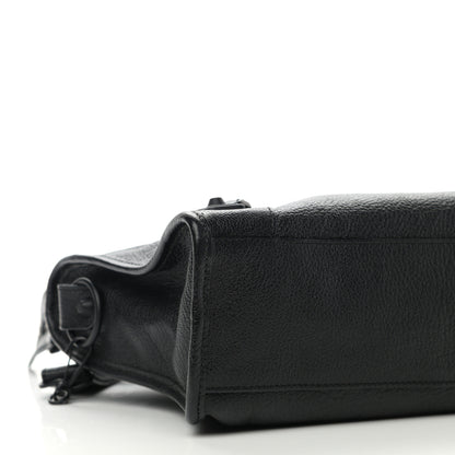 Balenciaga Chevre Black Metallic Edge Hardware S City Black 9 of 10