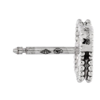 Van Cleef & Arpels 18K White Gold Diamond Sweet Alhambra Earrings 4 of 6