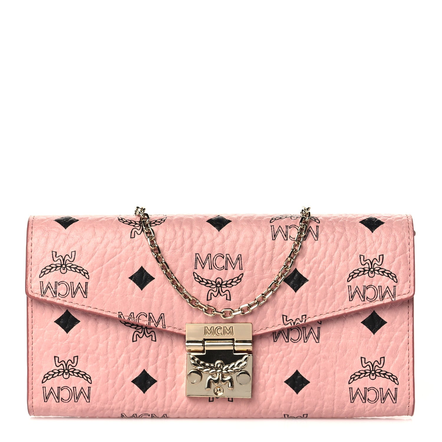 MCM Visetos Large Patricia Wallet On Chain Soft Pink 1 of 11