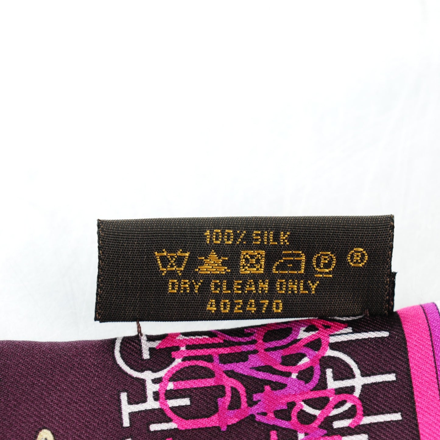 Silk Monogram Map Bandeau Cassis