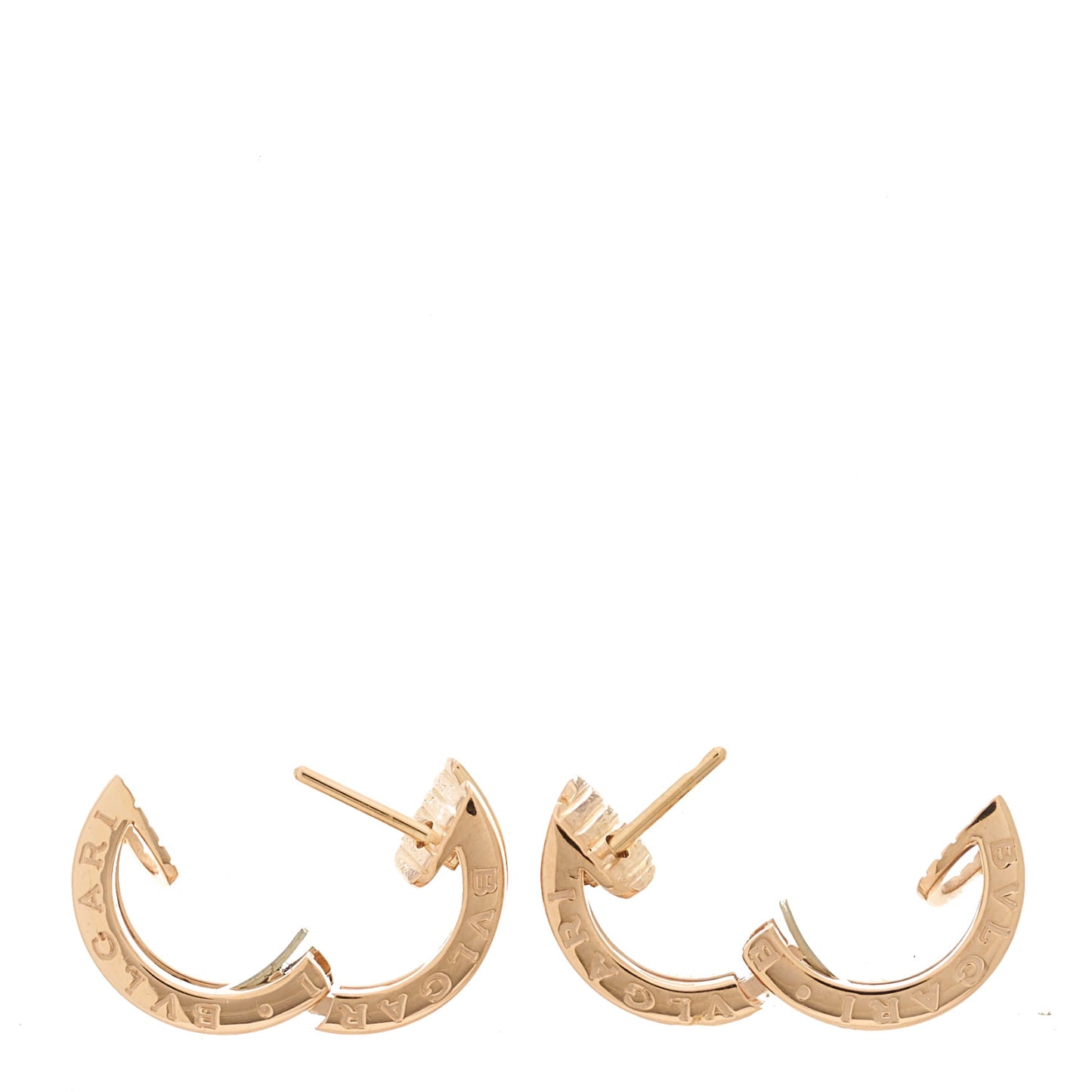 18K Rose Gold Small B.Zero1 Hoop Earrings