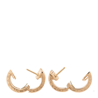 Bulgari 18K Rose Gold Small B.Zero1 Hoop Earrings 3 of 6