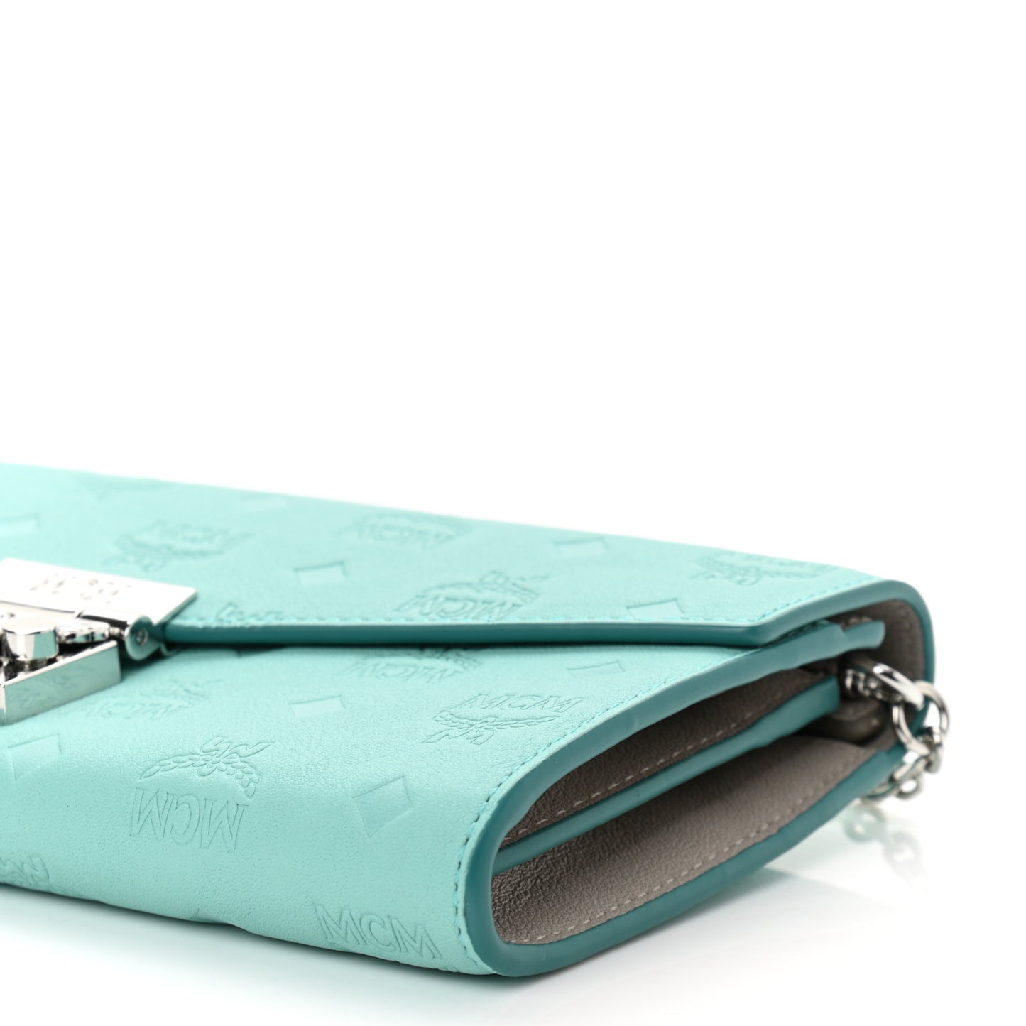 Calfskin Ottomar Large Patricia Wallet On Chain Pool Blue