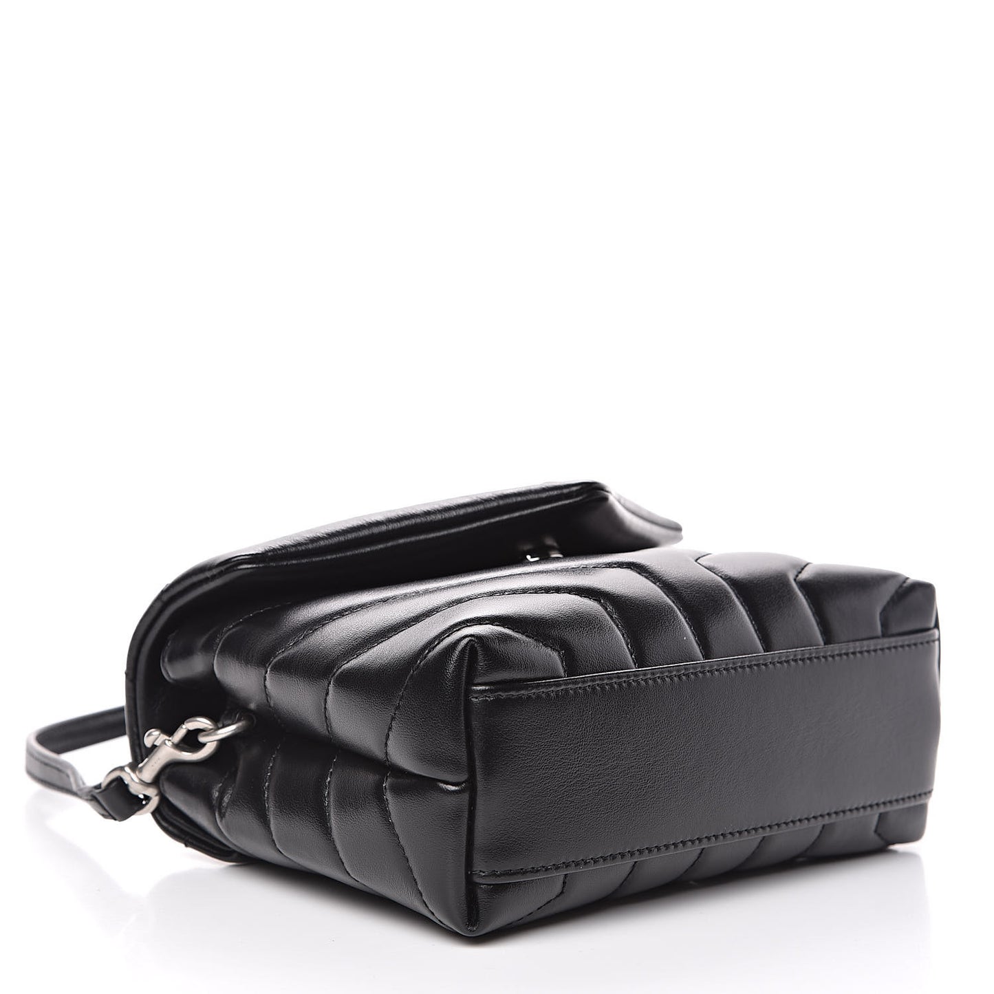 Calfskin Y Quilted Monogram Toy Loulou Crossbody Bag Black