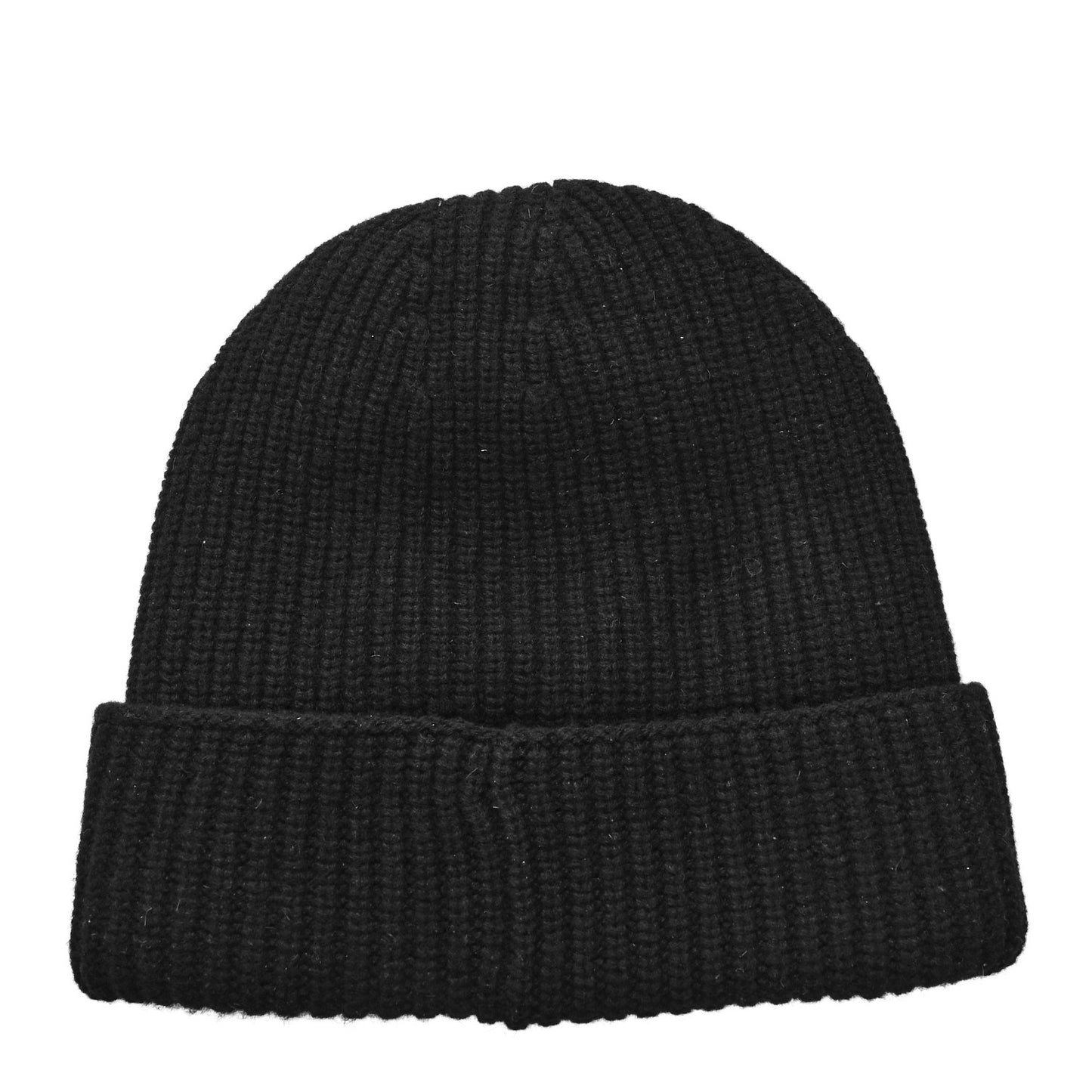Wool Cashmere CC Beanie Hat Light Black White