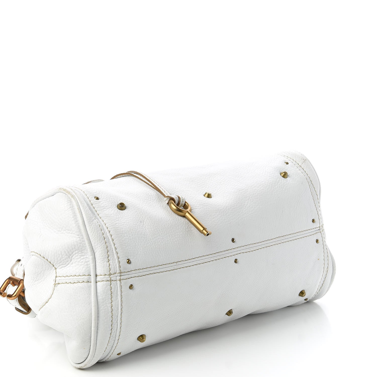 Chloe Calfskin Medium Paddington Satchel White 4 of 14
