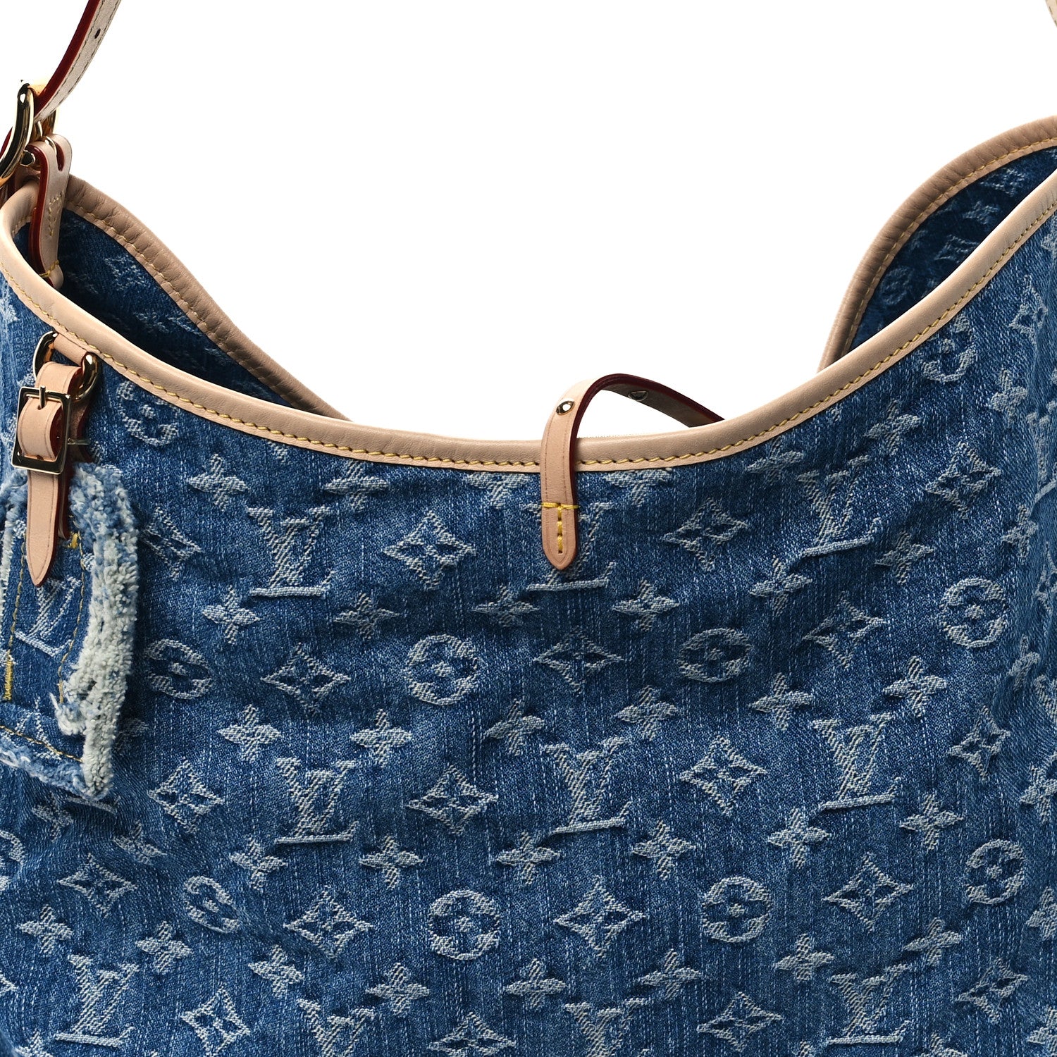 Louis Vuitton Monogram Denim CarryAll MM Blue 8 of 10