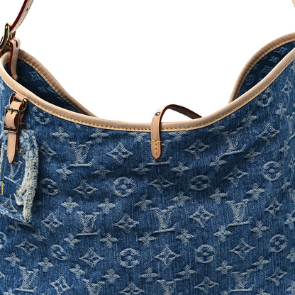 Louis Vuitton Monogram Denim CarryAll MM Blue 8 of 10