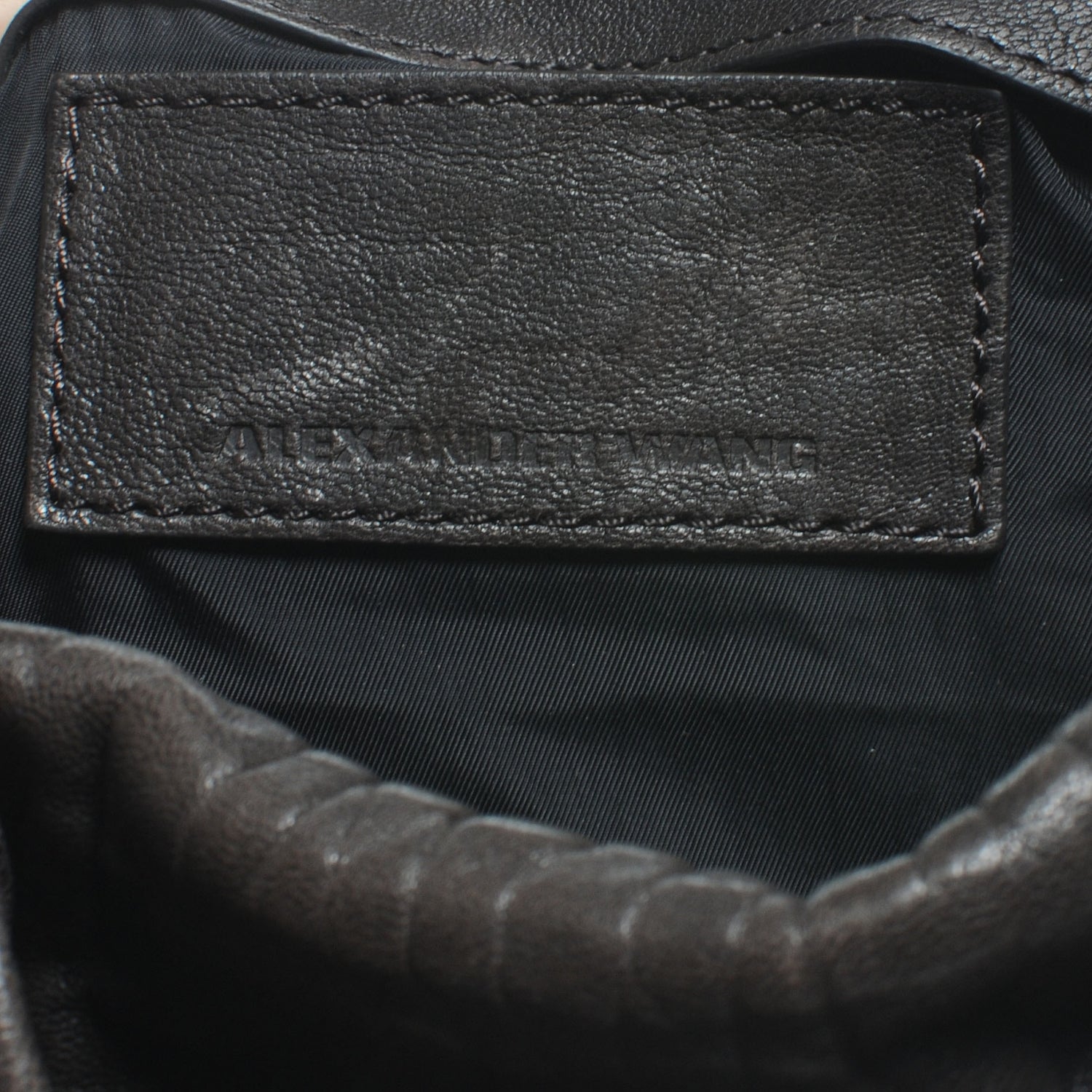 Alexander Wang Leather Rocco Duffel Charcoal w Silver Hardware 6 of 6