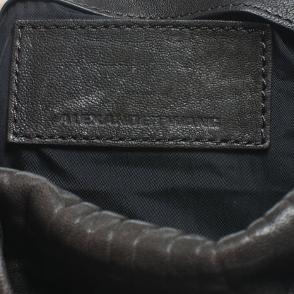 Alexander Wang Leather Rocco Duffel Charcoal w Silver Hardware 6 of 6