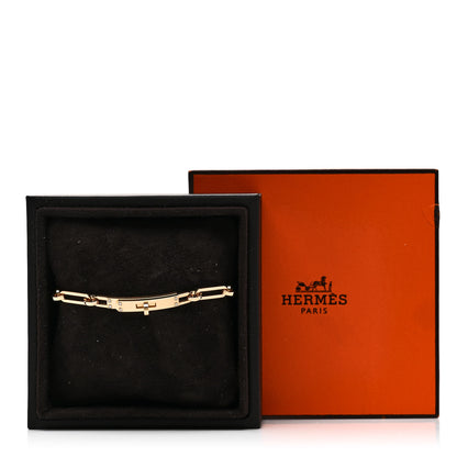 Hermes 18K Yellow Gold Diamond PM Kelly Chaine Bracelet ST 4 of 4
