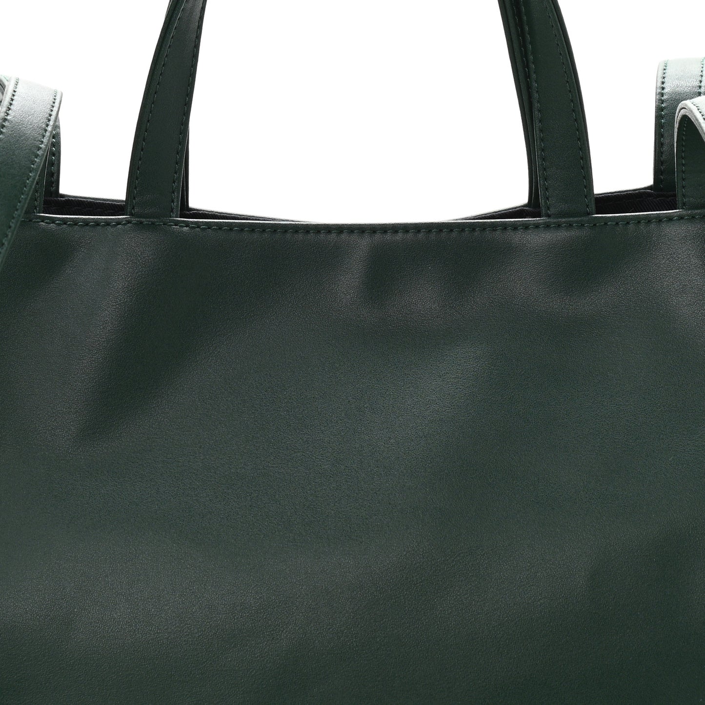 Vegan Leather Medium Shopping Bag Dark Olive