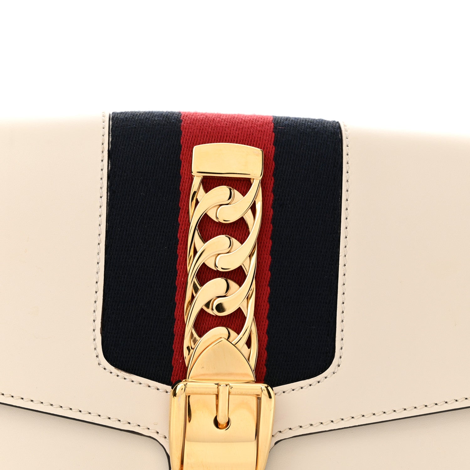 Gucci Calfskin Sylvie Belt Bag Off White 8 of 11