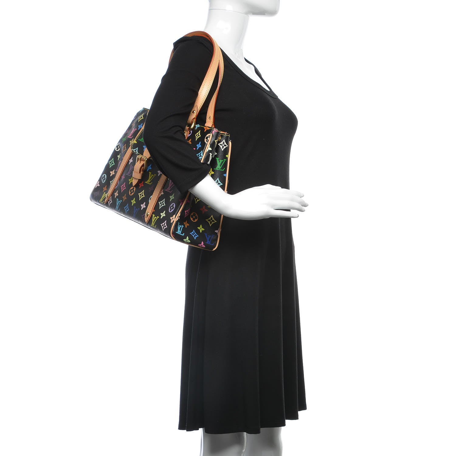 Louis Vuitton Monogram Multicolor Aurelia MM Black 2 of 12