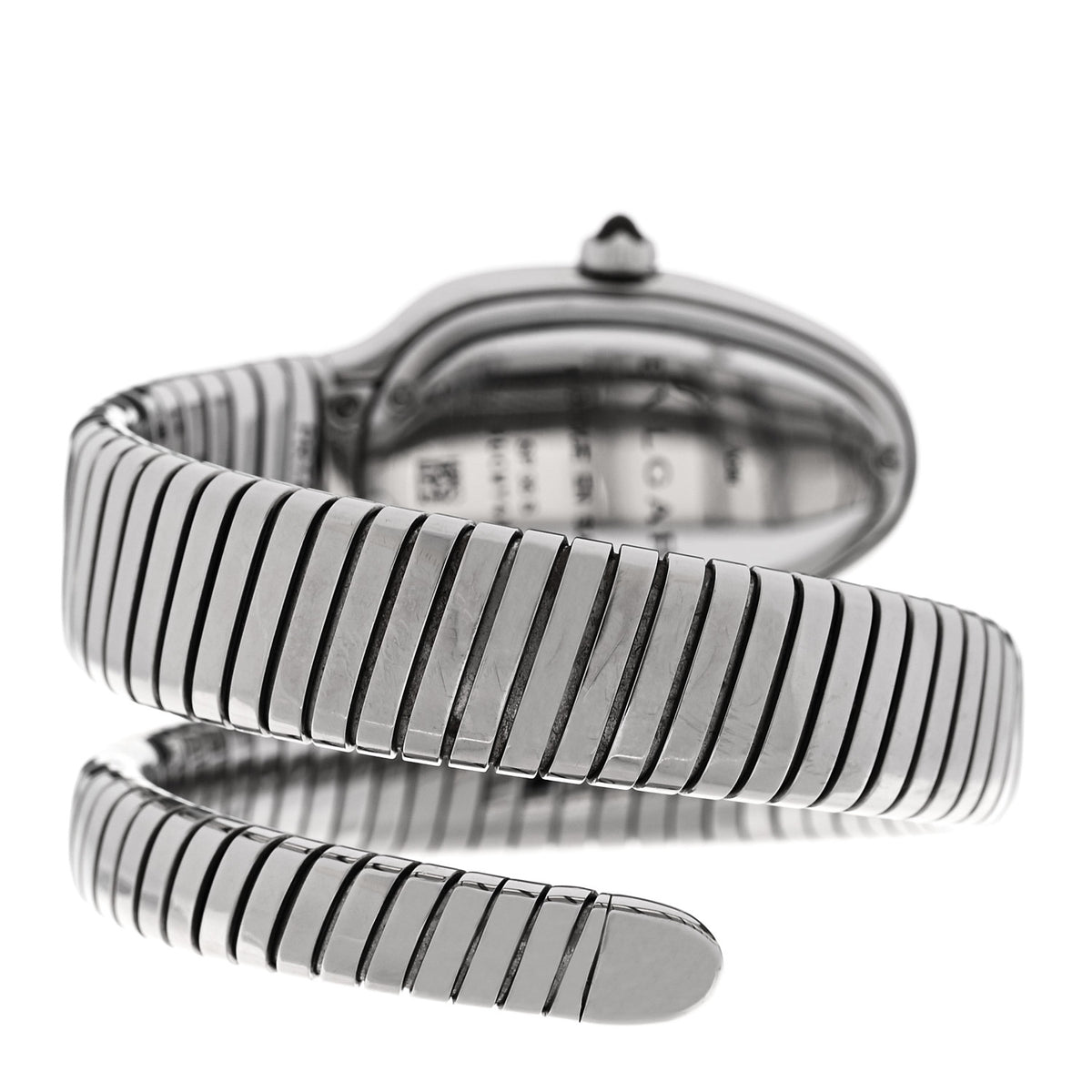 Stainless Steel 35mm Serpenti Tubogas Quartz Watch Black