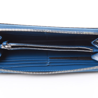 MCM Visetos Large Zip Around Wallet Black Blue 5 of 11