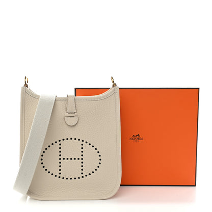 Hermes Taurillon Clemence Evelyne TPM Craie 11 of 11