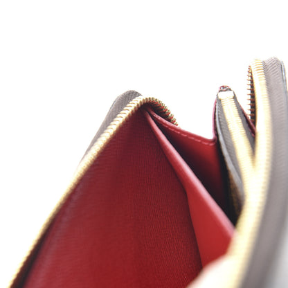 Louis Vuitton Damier Ebene Clemence Wallet Cherry 9 of 11