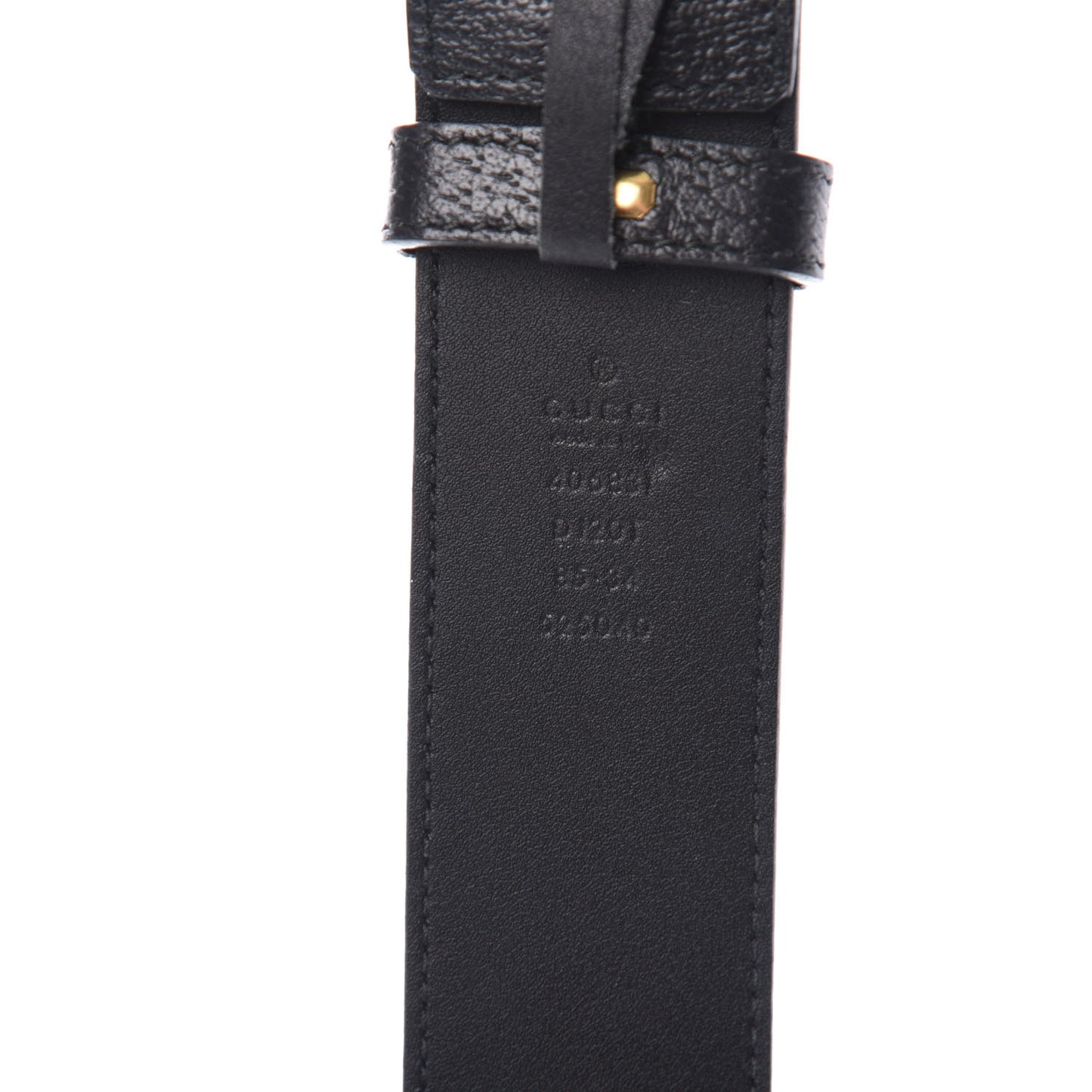 Textured Calfskin Double G 40mm Belt 85 34 Black