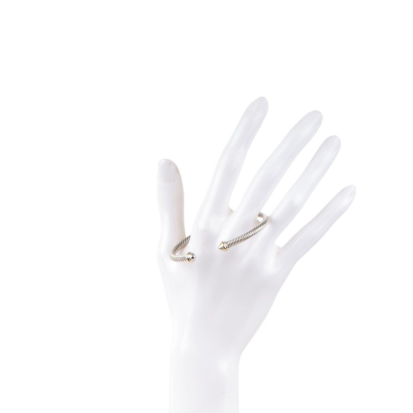 Sterling Silver 18K Yellow Gold 4mm Cable Classics Bracelet