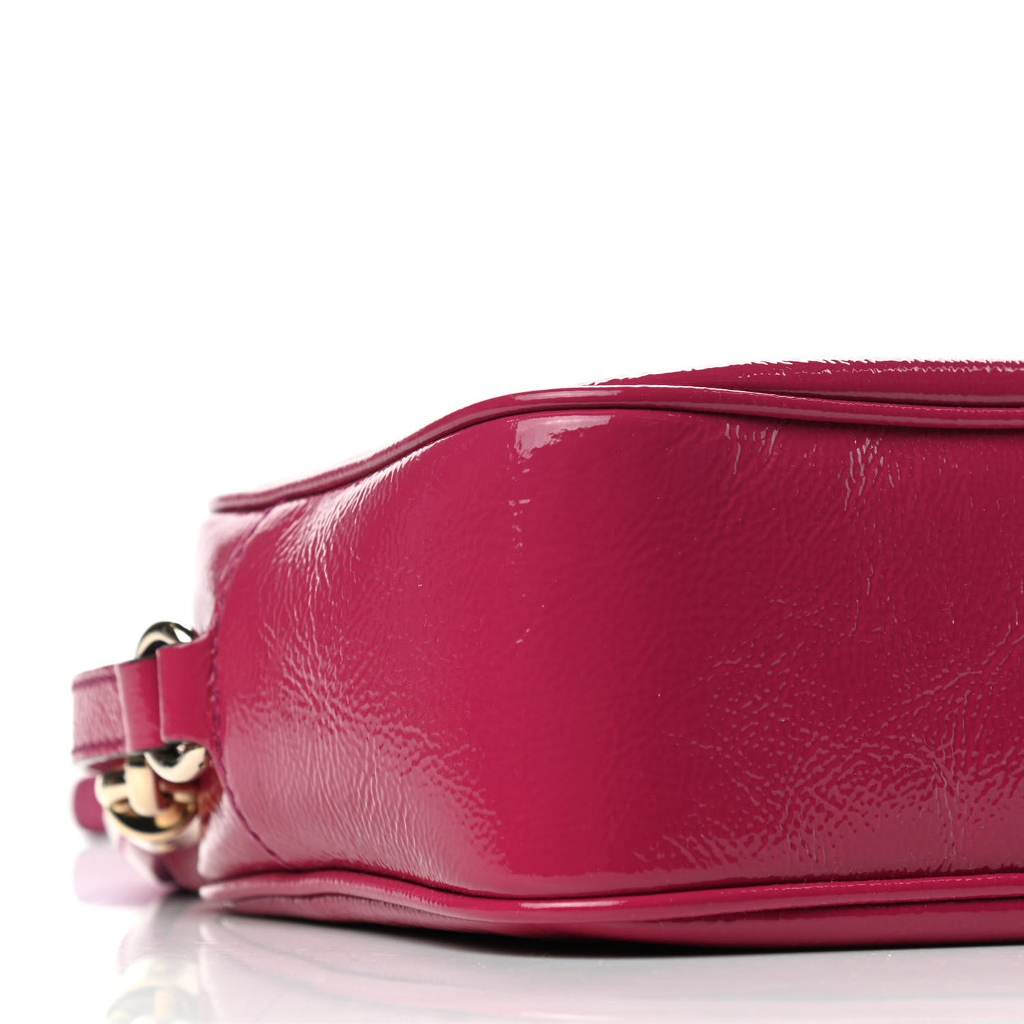 Vernice Naplack Small Soho Disco Bag Bright Bougainvillea