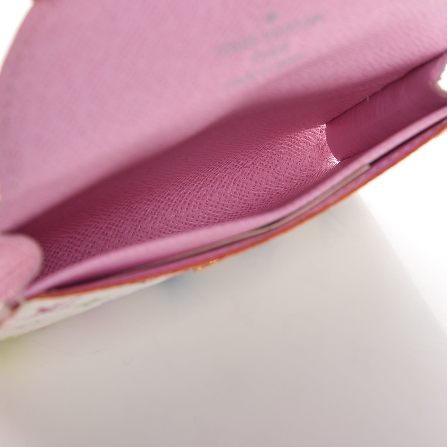 Monogram Multicolor Business Card Holder White