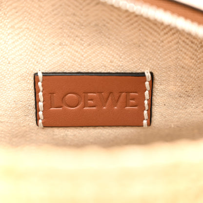 Loewe Calfskin Raffia Paulas Ibiza Pochette Bag Natural Tan 6 of 12