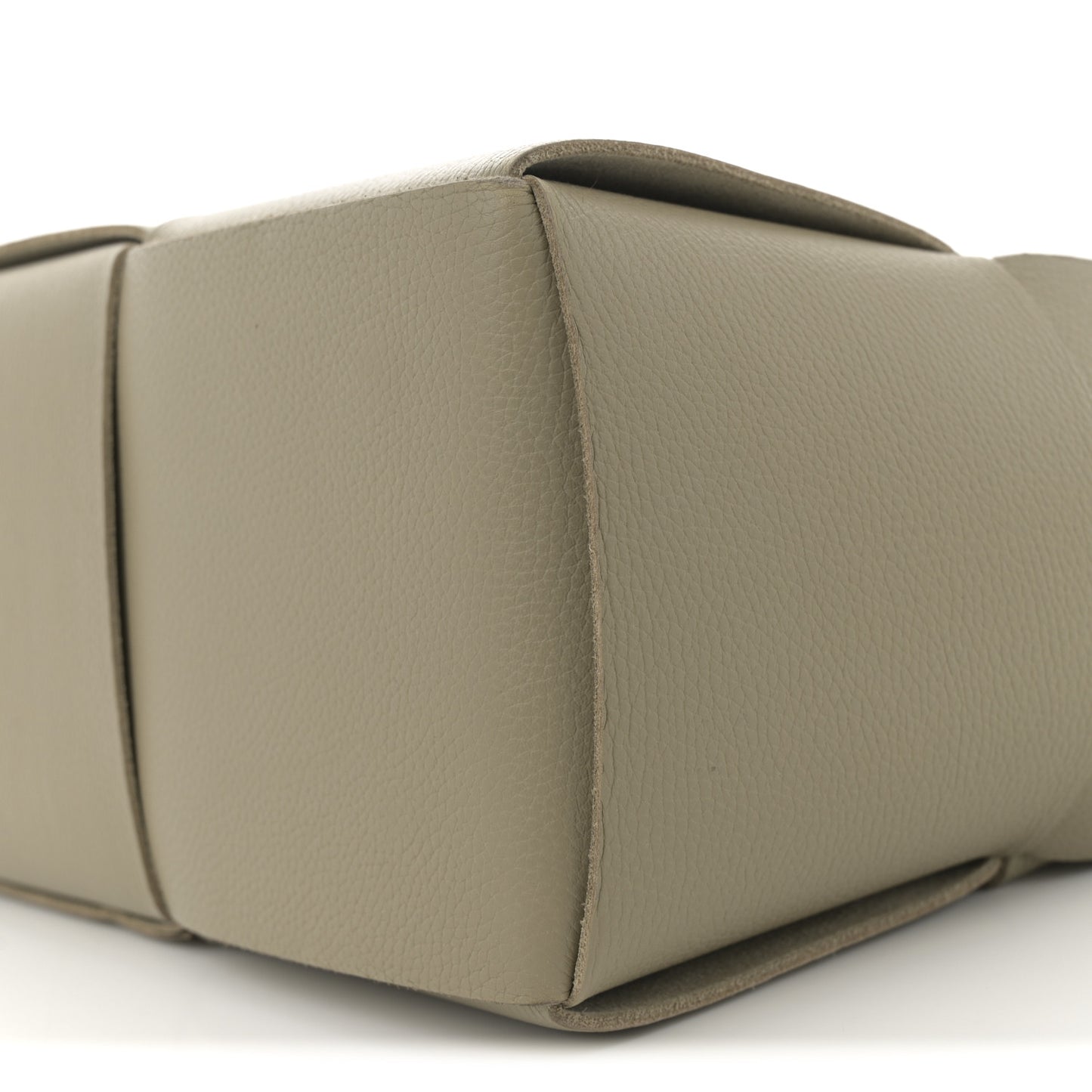 Grained Calfskin Intrecciato Small Arco Tote Taupe