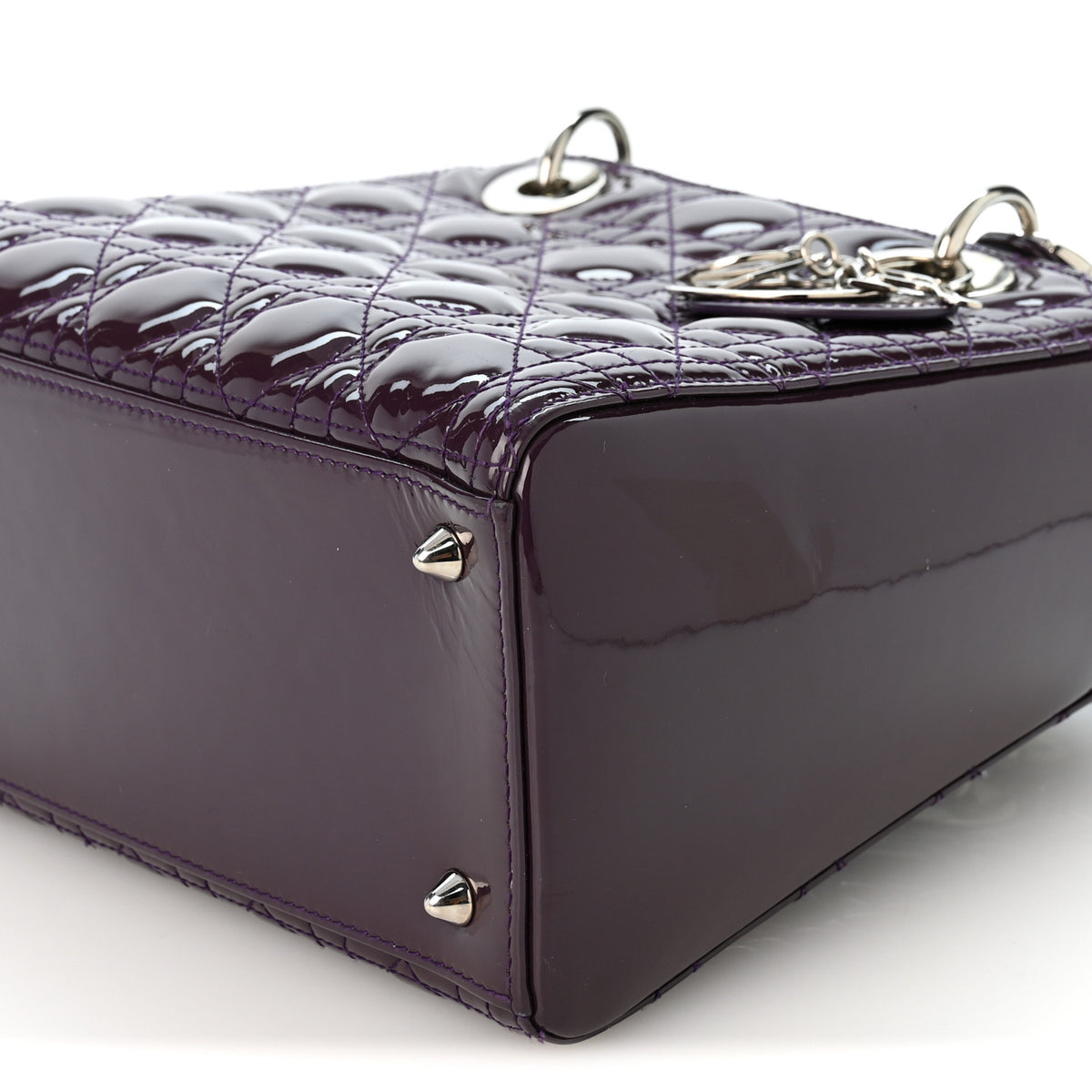 Patent Cannage Medium Lady Dior Purple
