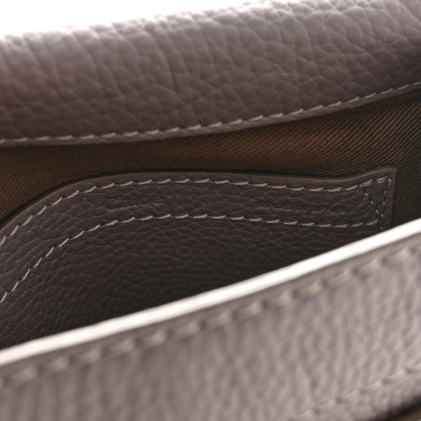 Calfskin Mini Marcie Round Crossbody Bag Cashmere Grey