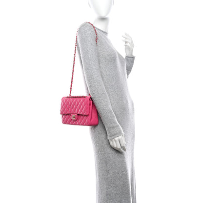 Chanel Lambskin Quilted Medium Double Flap Fuchsia 2 of 11