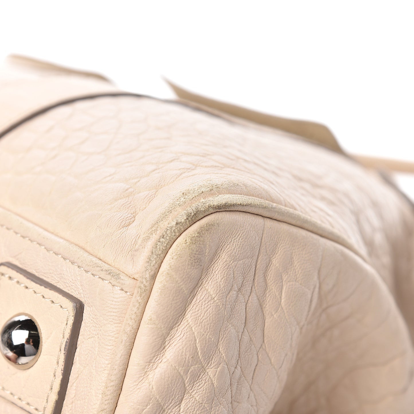 Calfskin Crocodile Embossed Bayswater Snowball White