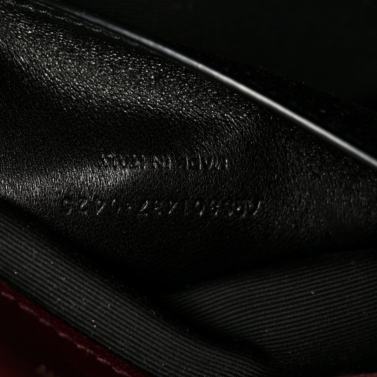 Lambskin Chevron Quilted Small LouLou Rouge Cabernet
