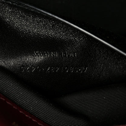 Saint Laurent Lambskin Chevron Quilted Small LouLou Rouge Cabernet 7 of 14