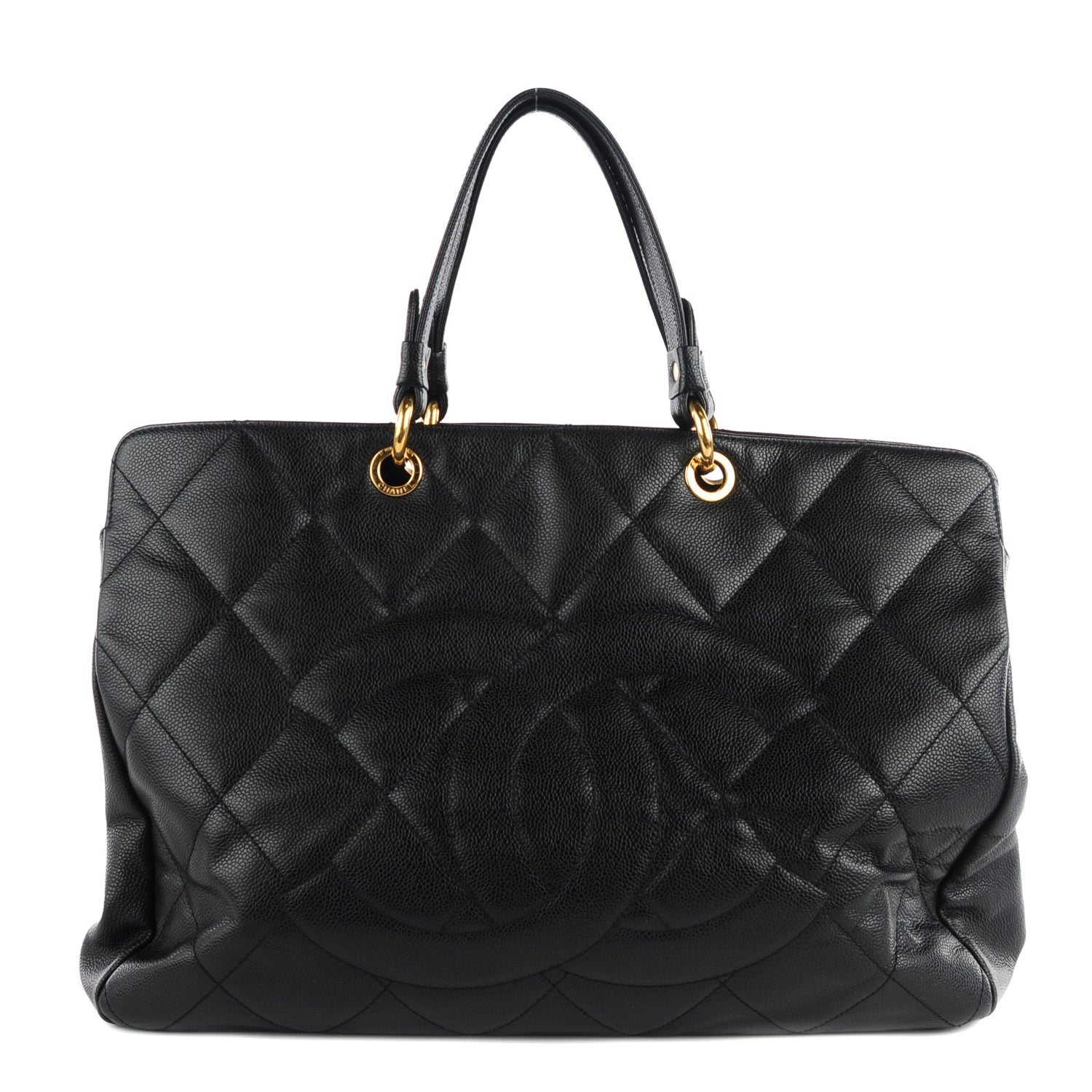 Chanel Soft Caviar Quilted CC Timeless Tote Black 1 of 8