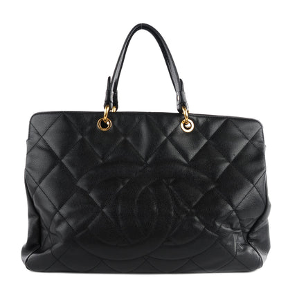 Chanel Soft Caviar Quilted CC Timeless Tote Black 1 of 8