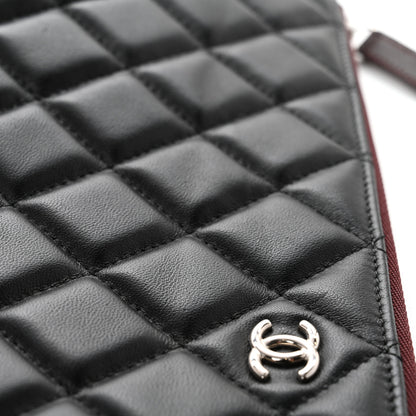 Chanel Lambskin Quilted Large Cosmetic Case Black 8 of 13