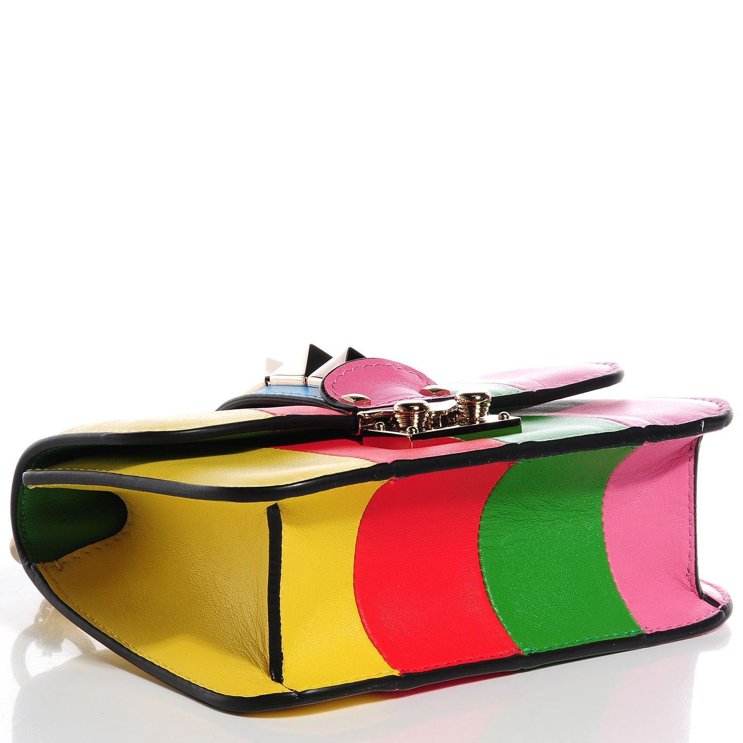 Rockstud Colorblock Mini Glam Lock Rockstud Flap Rainbow